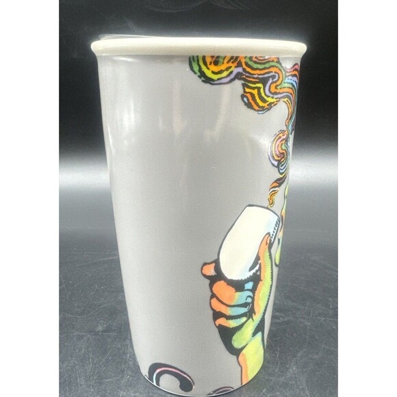 2016 Starbucks 25th Anniversary Ceramic Tumbler Travel Mug Mermaid Siren 12 oz - Picture 4 of 7